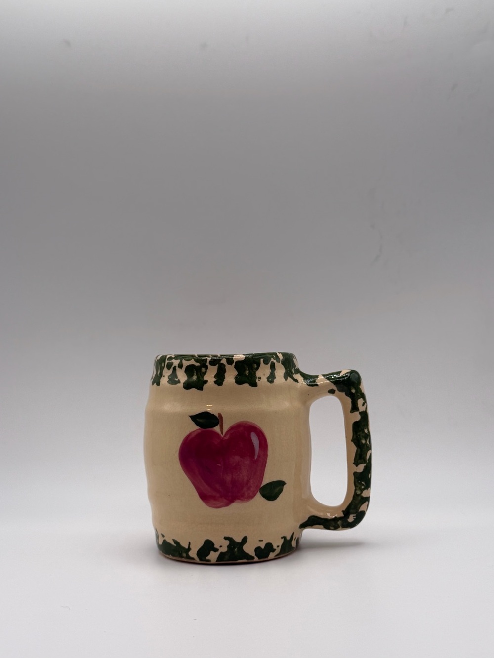 Vintage Alpine Pottery Roseville Apple Spongewear Mug